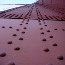 Golden Gate Bridge up close.